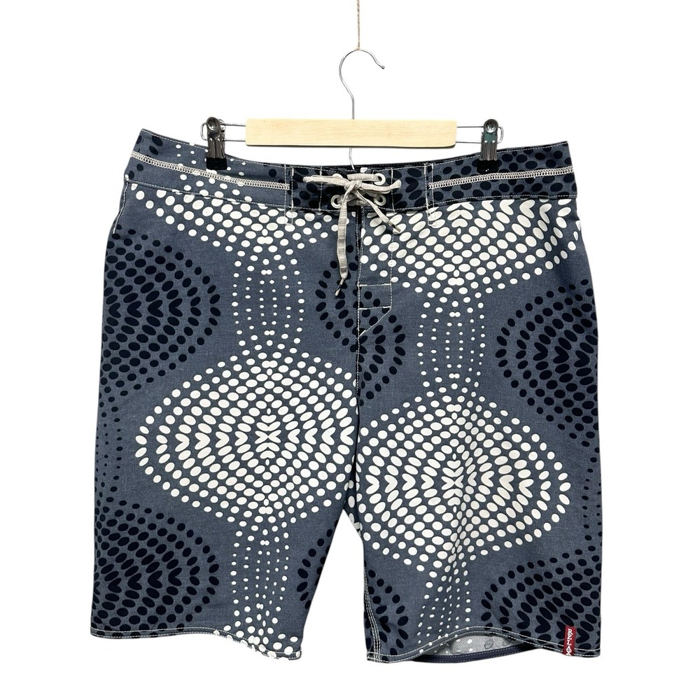 Tommy Bahama Men's Hawaiian Geometric Relax‎ Swim Shorts Blue Size 36 Pockets